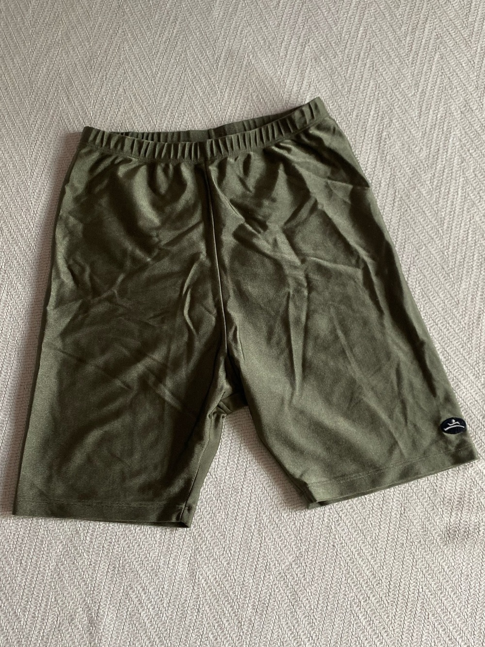 Vintage Hanes Shimmering Olive Green Bike Shorts